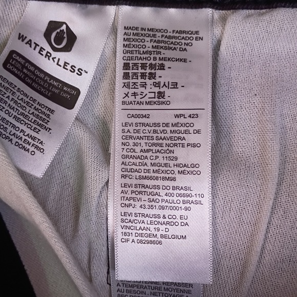 Levis 511 Slim Fit Jeans Mens 38x30 Black Denim Pants Stretch - Picture 13 of 16